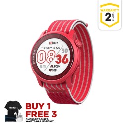 Coros Pace 3 Track Edition GPS Sport Watch Red Nylon