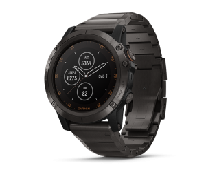 Garmin Fenix 5 Plus - Sapphire Carbon Gray DLC Titanium W/ DLC Titanium Band