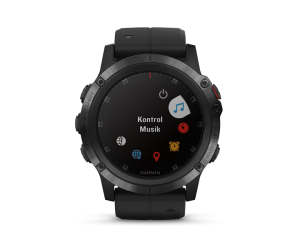 Garmin Fenix® 5X Plus - Sapphire DLC Carbon Gray W/ Black Band