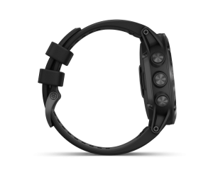 Garmin Fenix® 5X Plus - Sapphire DLC Carbon Gray W/ Black Band