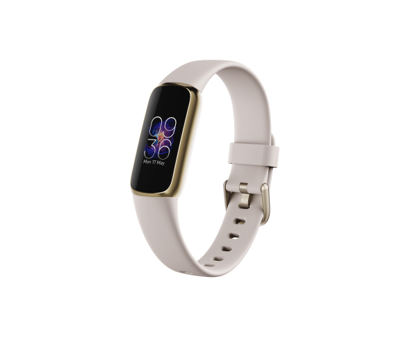 Fitbit Luxe Lunar White Soft Gold Stainless Steel Authorized Online Retailer Harga 1080