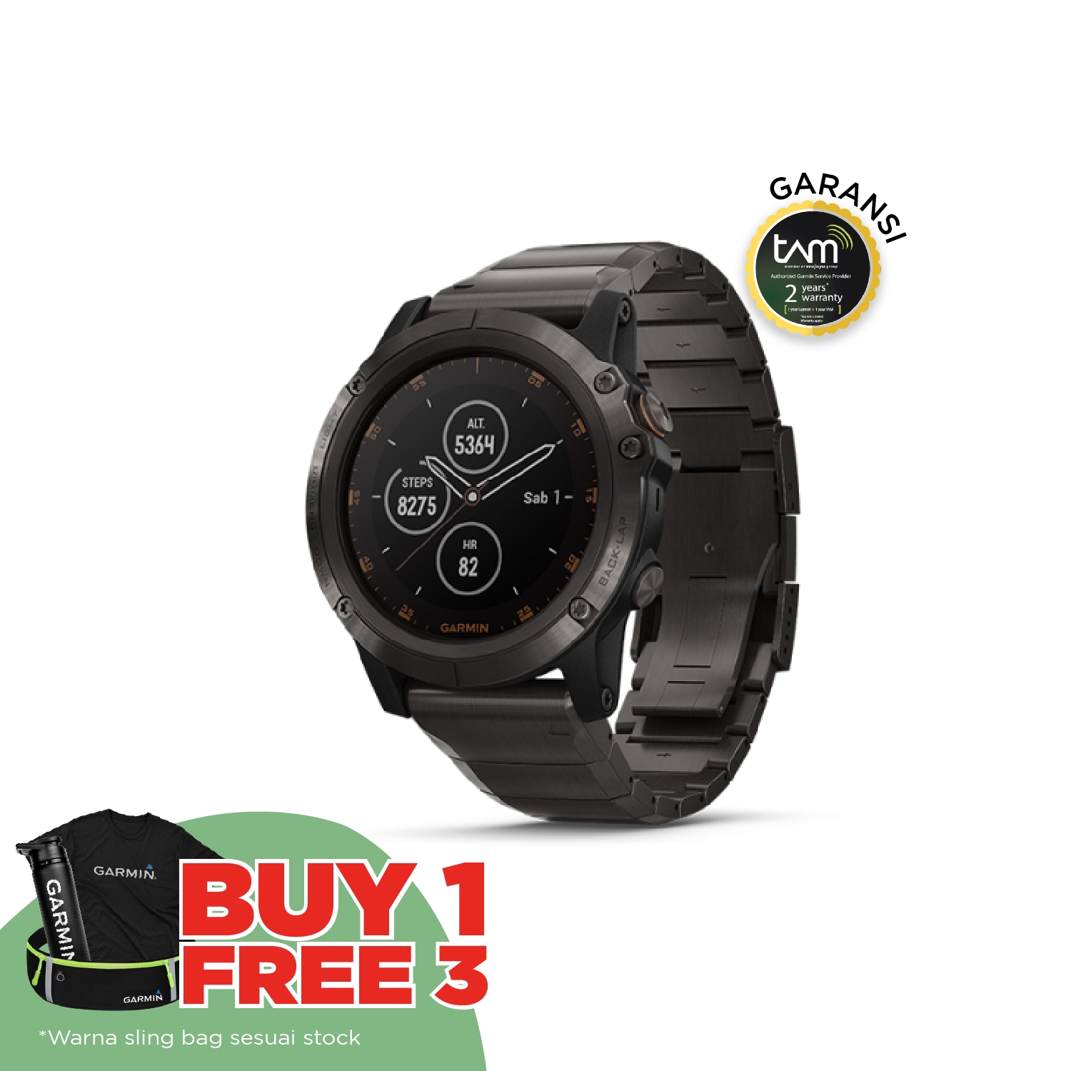 garmin fenix 5x plus sapphire titanium
