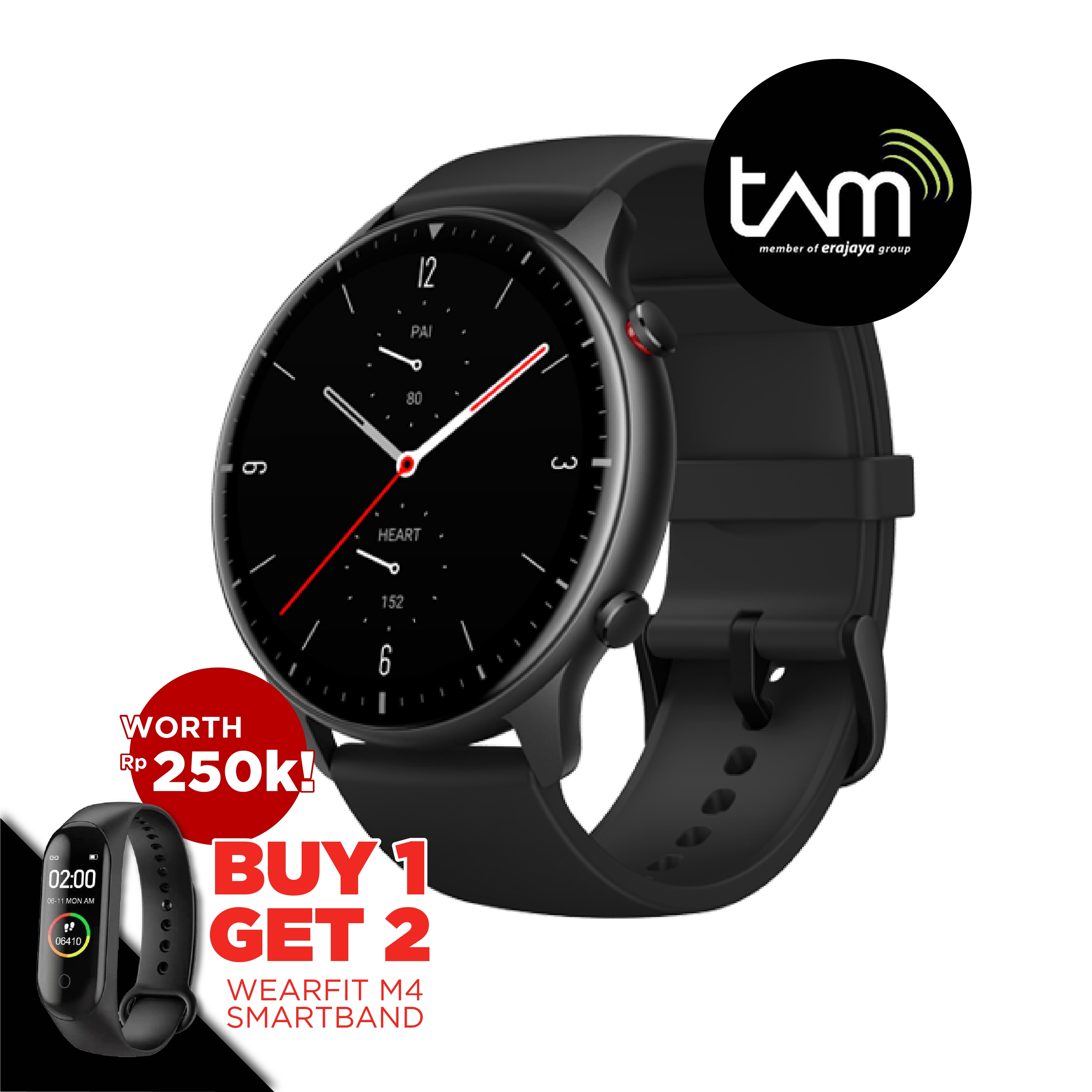 smartwatch amazfit gtr 2 obsidian black sport edition